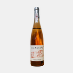 A bottle of natural and low intervention rosé, with Hondarrabi Beltza grape from Getariako Txakolina, Spain. ABV 11%. Bottle size 750ml