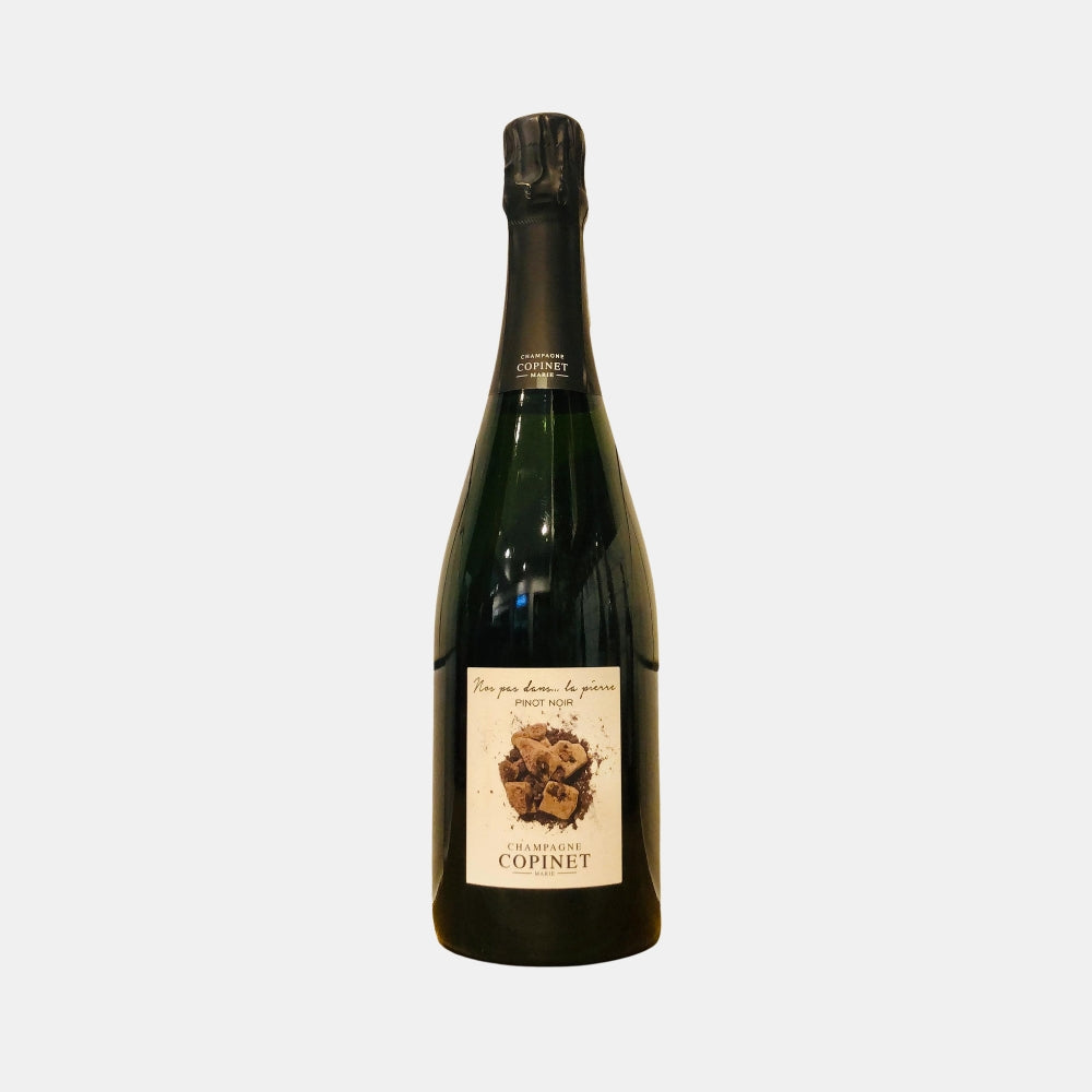 A natural/low intervention Champagne. With Pinot Noir grape, from Champagne, France. ABV 12%. Bottle size 750ml