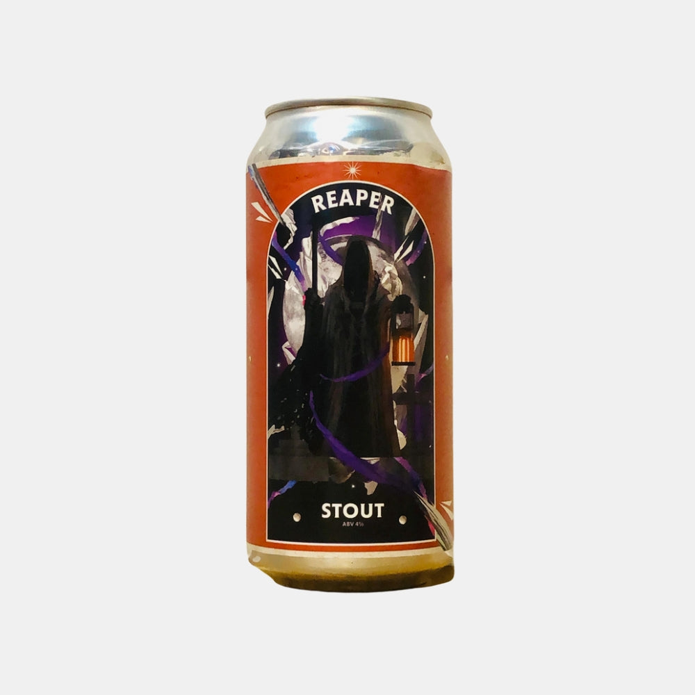 A can of stout from London. ABV 4%. Can size 440ml