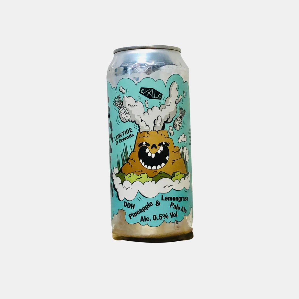 A low alcohol Pineapple and Lemongrass Pale Ale with Pineapple, Lemongrass, Bru-1 and Sabro hops, from Bath/London. ABV 0.5%. Can size 440ml