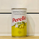 An olive and pickle mix with chilli, from Spain. Tin size 350g, 180g when drained